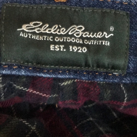Eddie Bauer Men Flannel Lined Jeans Straight fit 36 x 34 River Rock - Picture 15 of 15